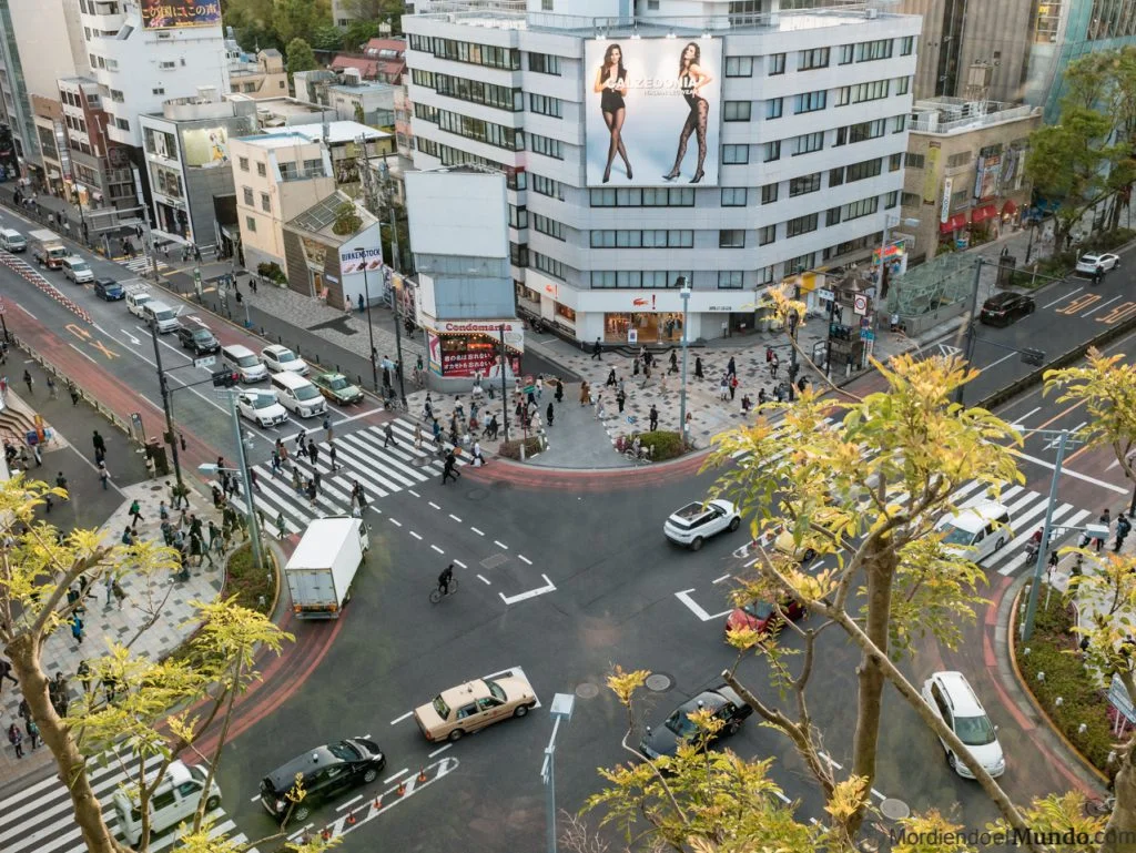 Vistas desde la azotea del edificio Tokyu Plaza en Harajuku